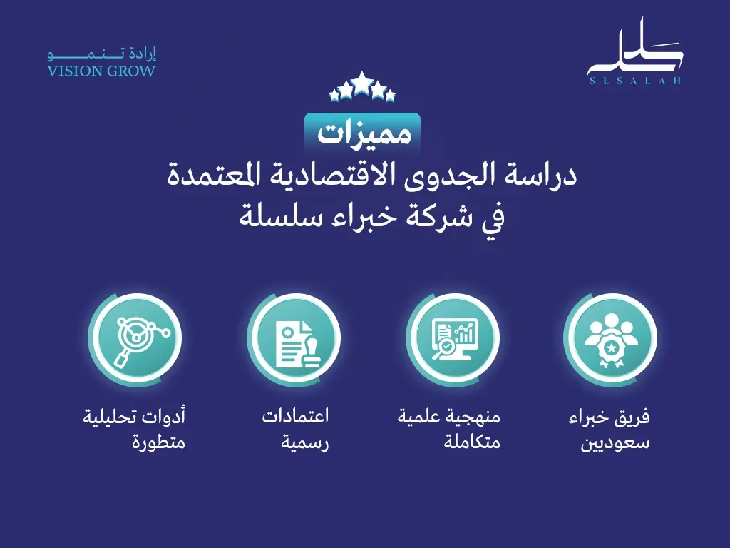 مميزات خدمة دراسة الجدوى الاقتصادية المعتمدة في شركة خبراء سلسلة